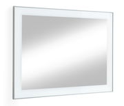 Moderner rechteckiger Spiegel mit schmalem Rahmen, seitliche Perspektive