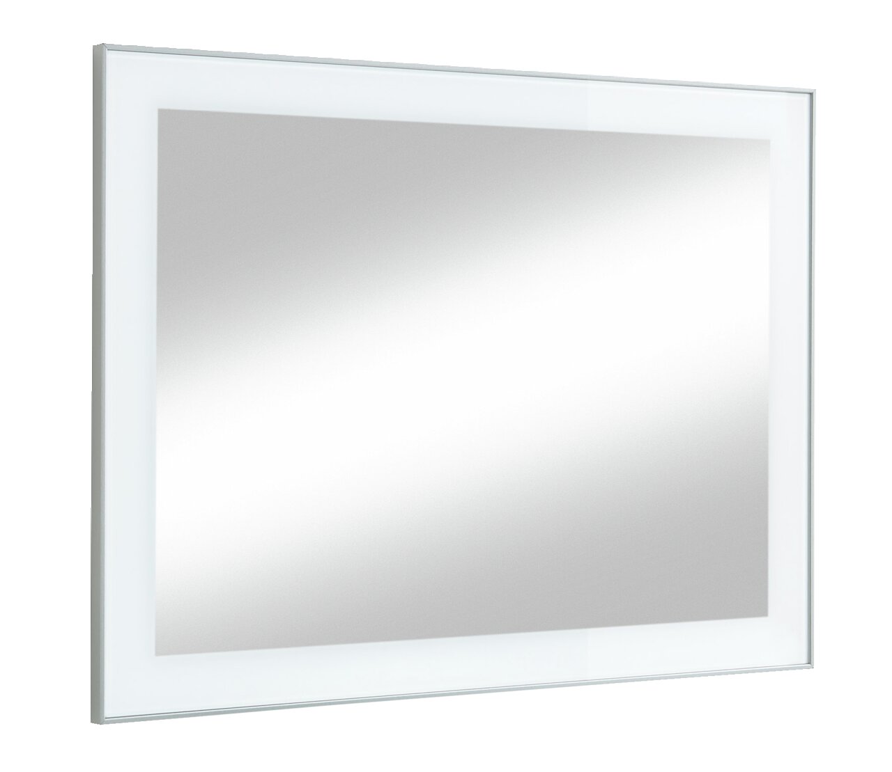 VOSS Spiegel SANTINA Moderner rechteckiger Spiegel mit schmalem Rahmen, seitliche Perspektive