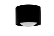 Schwarzer LED-Spotkopf aus der Seitenperspektive mit sichtbarer Glaskuppel.