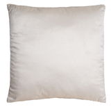 Weißes Kissen in quadratischer Form, frontal fotografiert
