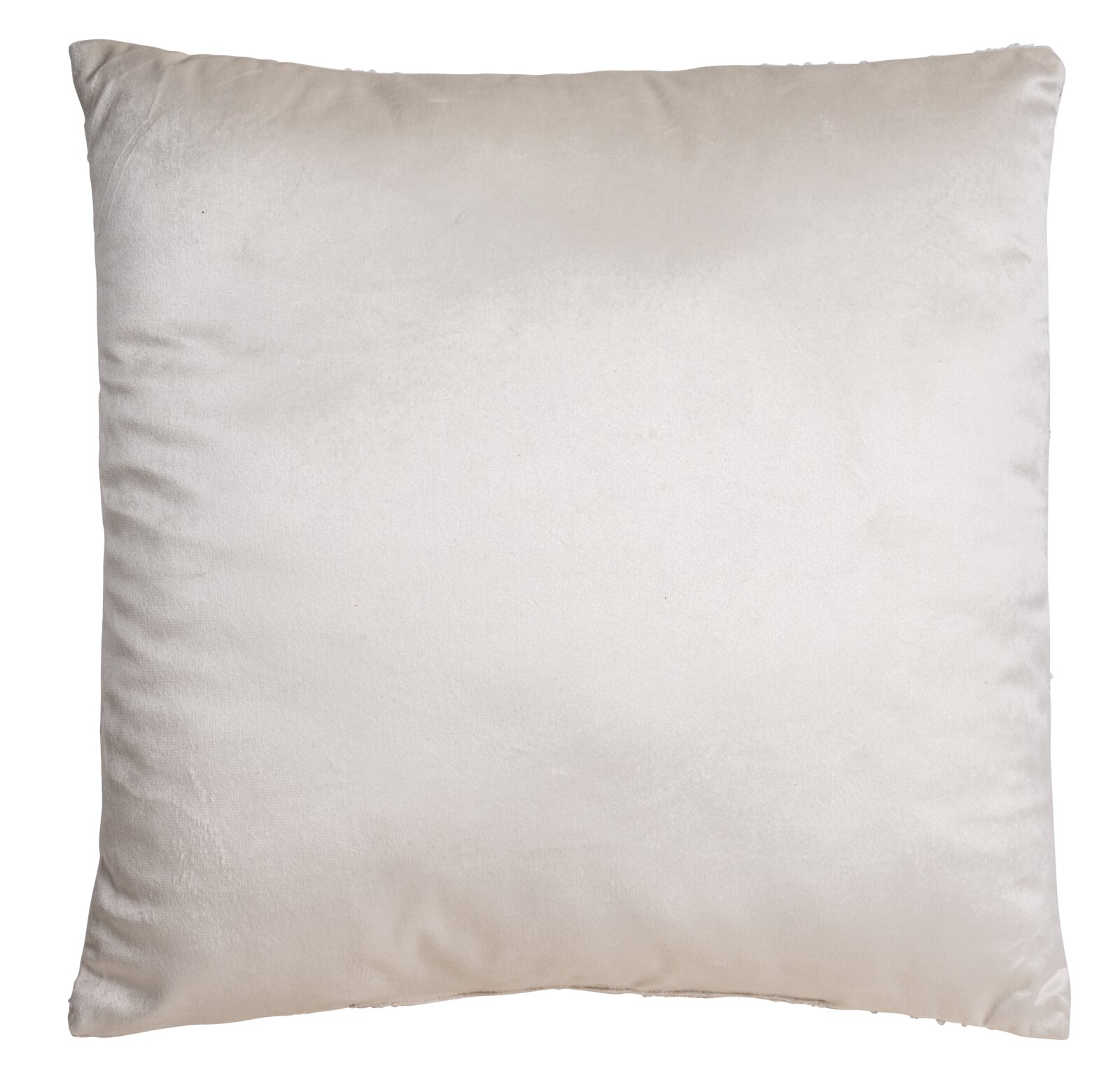 Linneweber Kussen BOUCLE SOLID Wit kussen in vierkante vorm, van voren gefotografeerd