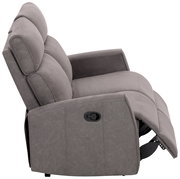 Graues 2er-Sofa mit Liegefunktion, Seitenansicht