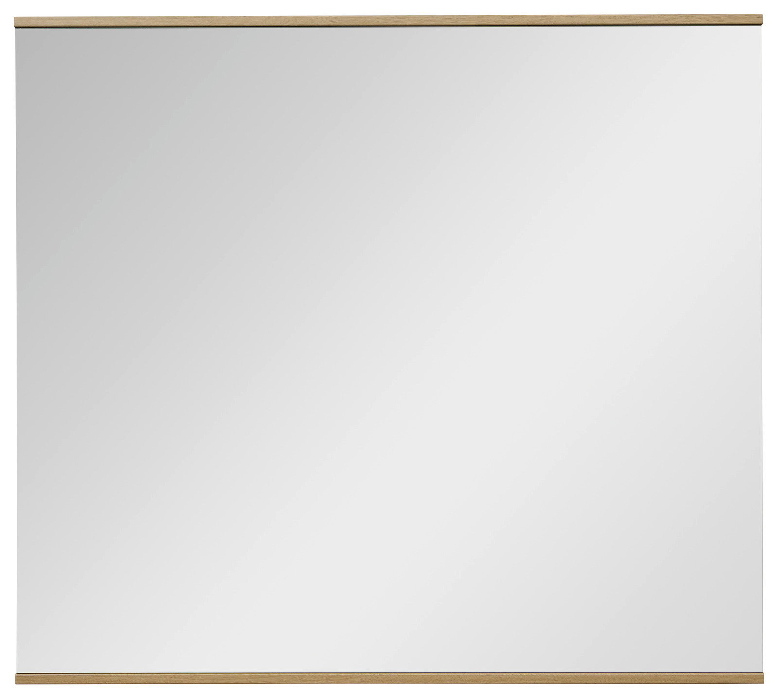 Rechteckiger Spiegel mit Holzrahmen, Frontalansicht