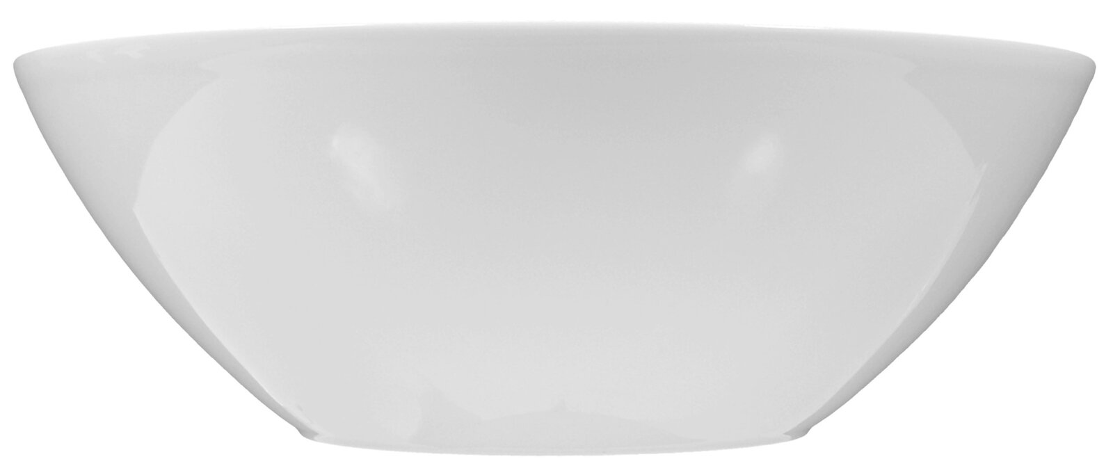 Weiße, runde Schüssel Rondo/Liane 25cm, seitliche Perspektive