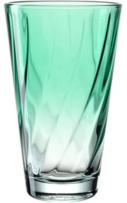 Grünes Trinkglas Twist 300ml, Vorderansicht