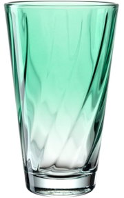 Grünes Trinkglas Twist 300ml, Vorderansicht