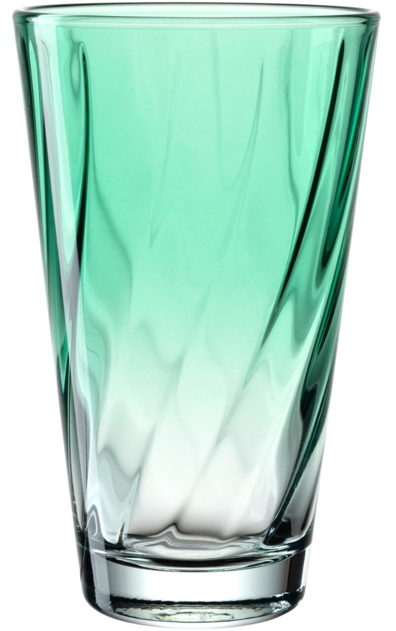 Grünes Trinkglas Twist 300ml, Vorderansicht