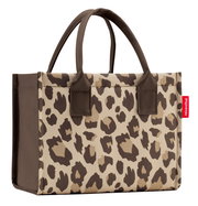 Leopardenmuster Shopper Tasche, seitliche Perspektive