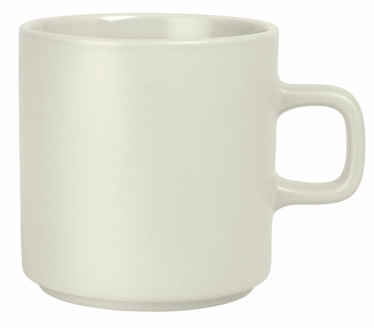 Beige Tasse mit Henkel, seitliche Perspektive, 250 ml, Modell PILAR Moonbeam