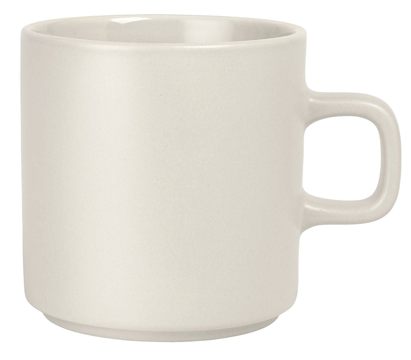 Beige Tasse mit Henkel, seitliche Perspektive, 250 ml, Modell PILAR Moonbeam