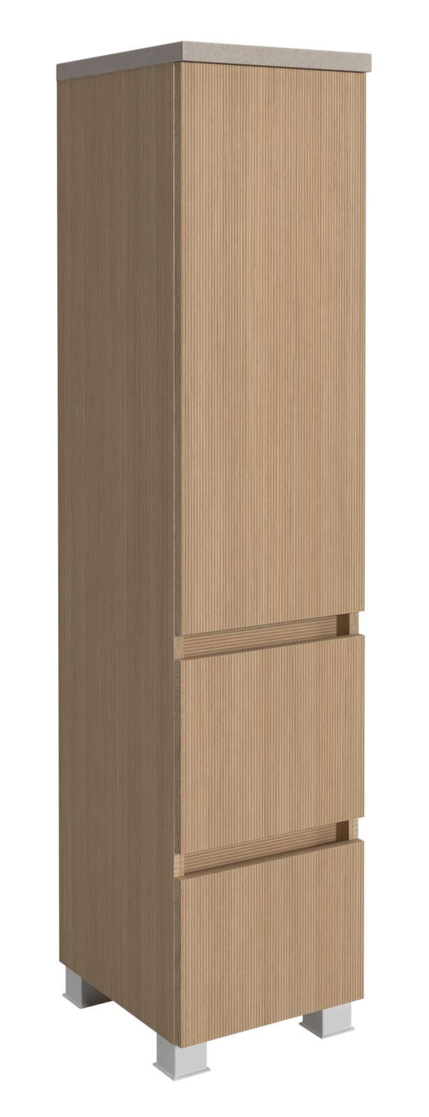 XORA Midikast TOULON Midischrank 30 cm in Holzoptik mit drei Schubladen, seitliche Perspektive