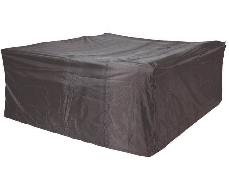 Zurbrüggen Loungesethülle AeroCover Schwarze Loungesethülle in seitlicher Perspektive