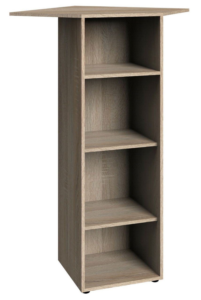 XORA Eckregal mittel MULTIRAUMKONZEPT Eckregal mittel aus Holz mit vier offenen Fächern, seitliche Perspektive