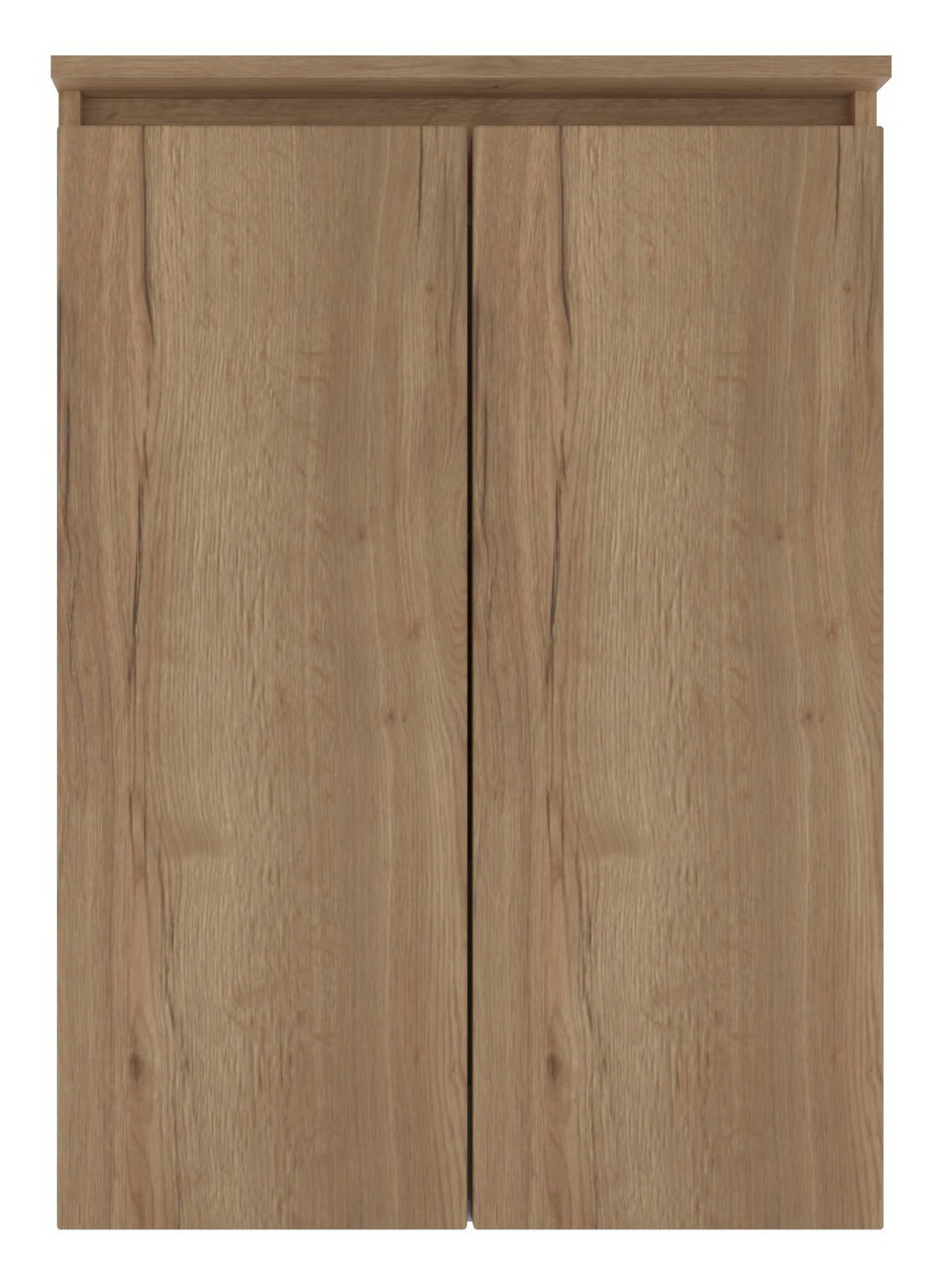 Novel Highboard NV.210 Frontansicht eines Highboards aus Holz mit zwei Türen in natürlicher Holzoptik.