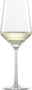SCHOTT ZWIESEL Weißweinglas PURE Sauvignonglas Pure, gefüllt mit Weißwein, in Frontalansicht