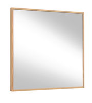 Moderner Wandspiegel mit Holzrahmen, seitliche Perspektive