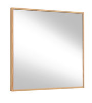 Moderner Wandspiegel mit Holzrahmen, seitliche Perspektive