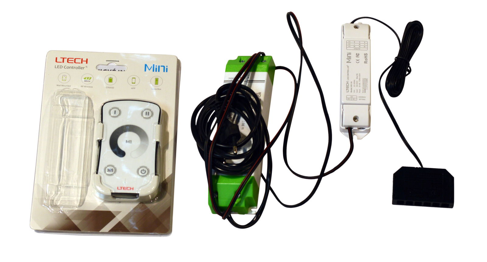 Set one by Musterring Trafo 6er SET ONE LANCASTER LED-Controller-Set mit Fernbedienung, Trafo und Verkabelung, Ansicht von oben