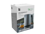 Verpackung des WMF KÜCHENminis Wasserkochers 0,8 L, Vorderansicht mit Abbildung des Produkts und Produktinformationen.