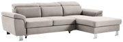 Graues Ecksofa mit Ottomane, Perspektive von vorne links