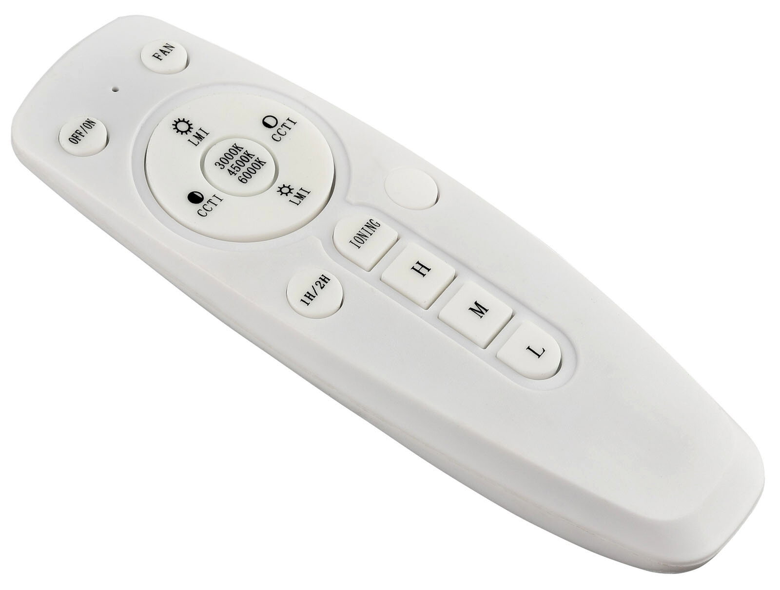 Weiße Fernbedienung für Deckenventilator Speed, Draufsicht
