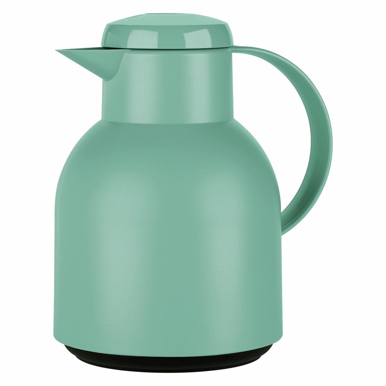Grüne Isolierkanne der Serie SAMBA von Emsa, 1 Liter, seitliche Perspektive