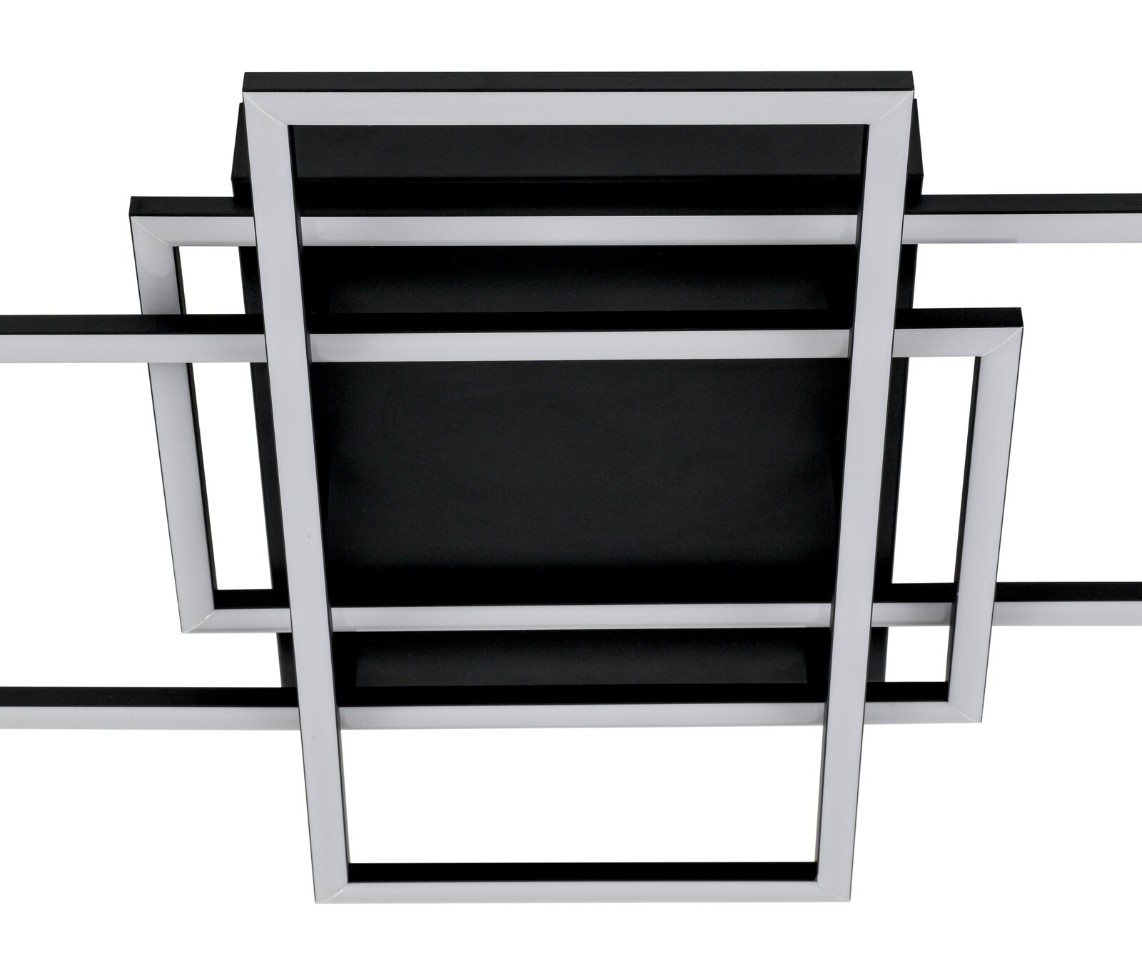 Moderne LED-Deckenleuchte mit geometrischem Design, Ansicht von unten