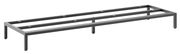 Metallgestell 135cm in seitlicher Perspektive, robustes Design mit mehreren Querstreben.