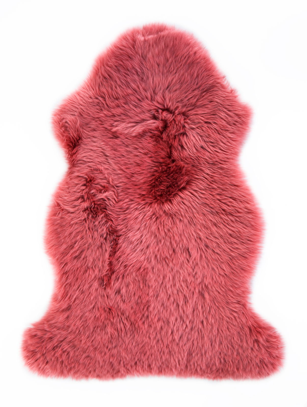 Rosa Schaffell, ca. 85 cm, aus der Vogelperspektive fotografiert.