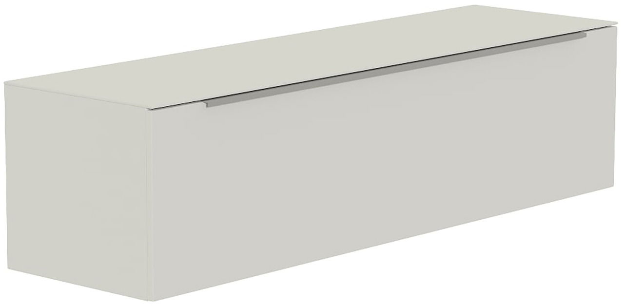 Hänge-Lowboard in schlichtem Design, seitliche Perspektive