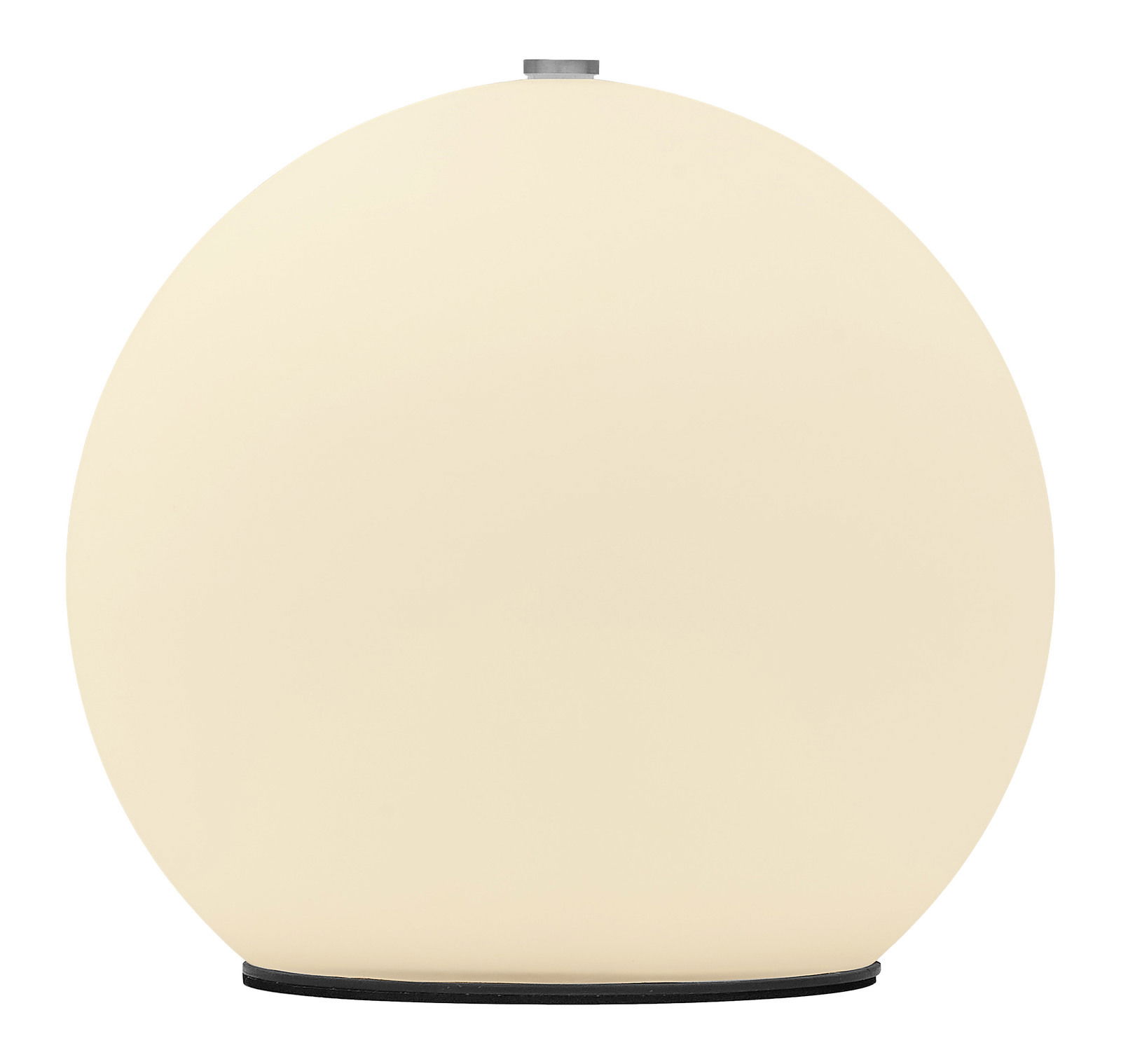 Runde Akku-Tischleuchte in Kugelform, frontal betrachtet