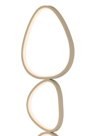 Moderne LED-Stehleuchte mit organischen Formen, seitliche Perspektive