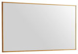 Rechteckiger Spiegel mit Holzrahmen, seitliche Perspektive
