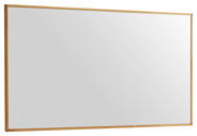 Rechteckiger Spiegel mit Holzrahmen, seitliche Perspektive