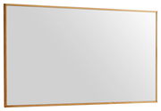 Rechteckiger Spiegel mit Holzrahmen, seitliche Perspektive