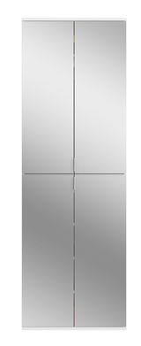 Spiegelschrank mit vier Türen, frontal betrachtet.