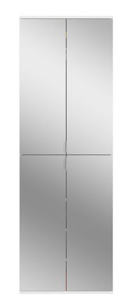 Spiegelschrank mit vier Türen, frontal betrachtet.