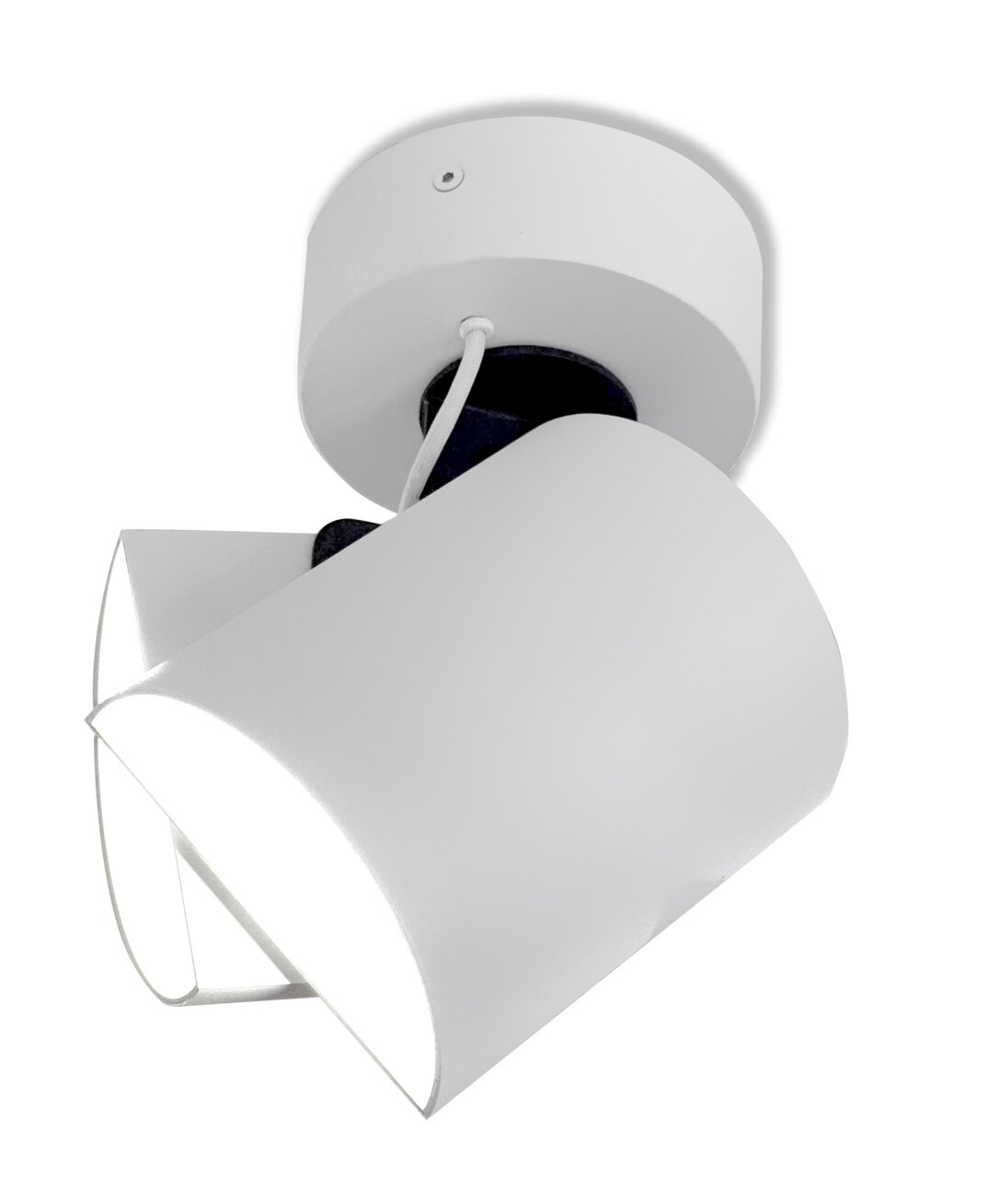 Moderne led-spot in wit, zijaanzicht