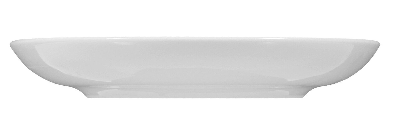 Weiße Kombi-Untertasse Rondo/Liane, Seitenansicht
