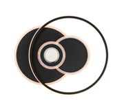 Moderne LED-Deckenleuchte mit kreisförmigem Design, von oben betrachtet.