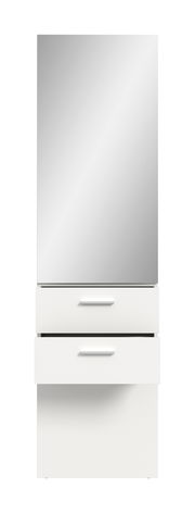 Garderobenpaneel mit großem Spiegel und zwei Schubladen, Frontalansicht