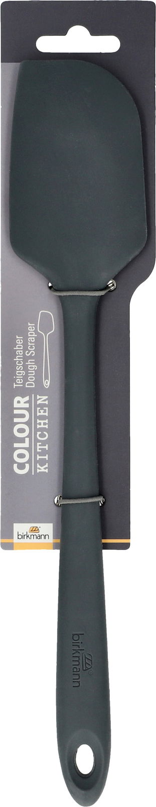Birkmann Teigschaber COLOUR KITCHEN Grauer Teigschaber von Birkmann, frontal auf Verpackung präsentiert