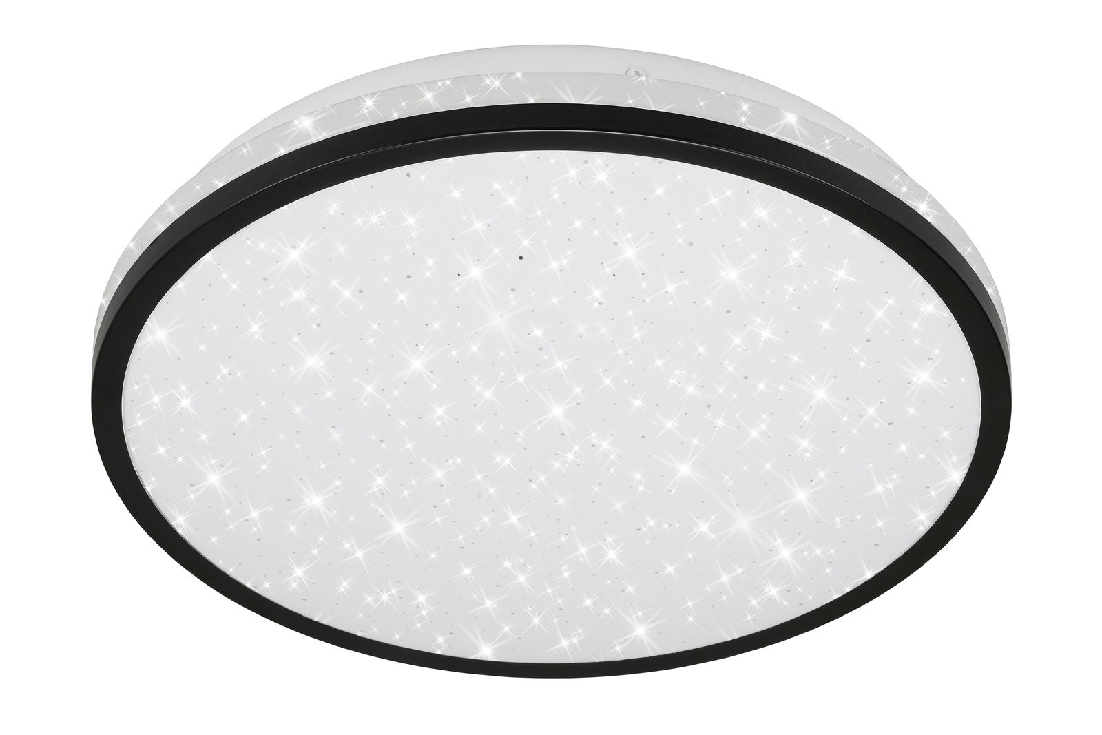 Runde LED-Deckenleuchte mit Sterneneffekt, Ansicht von unten