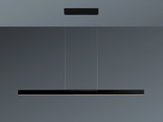 Moderne Pendelleuchte MODUS in schwarzem Design, seitliche Perspektive