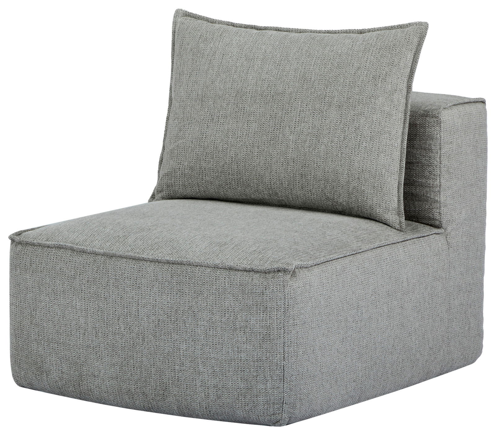 Z2 Zwischensessel ohne AL REGINA Grauer Zwischensessel ohne Armlehnen, seitliche Perspektive