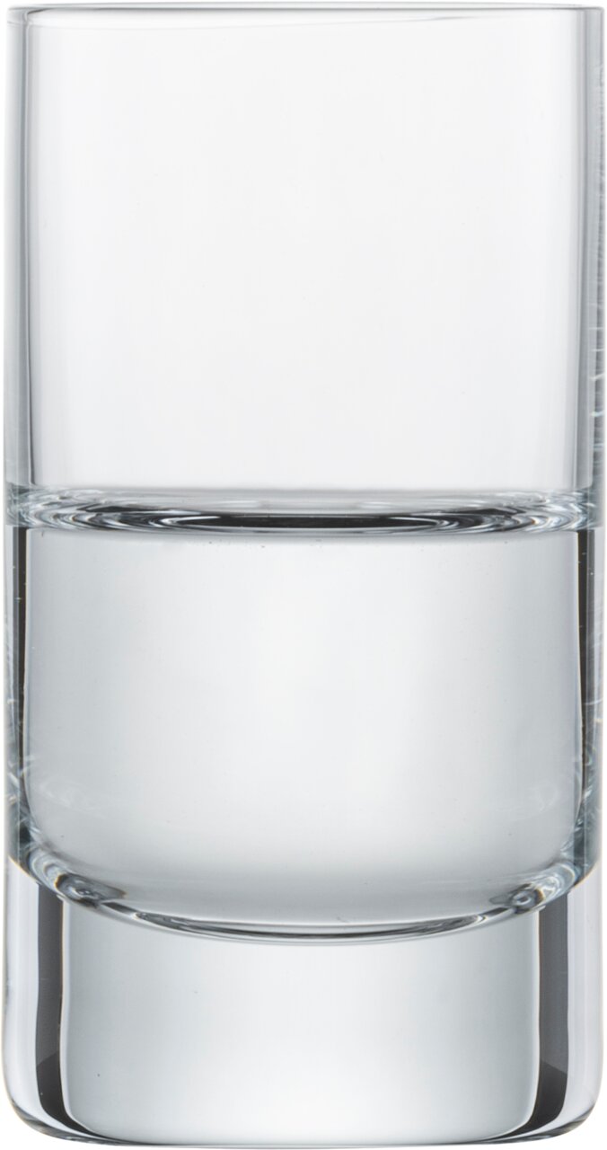 Schnapsglas Tavoro aus klarem Glas, frontal fotografiert