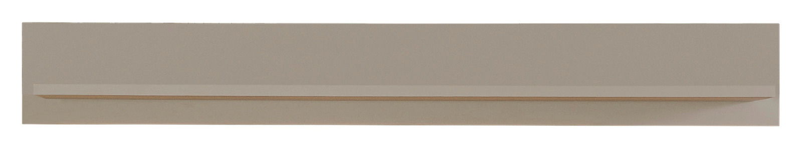 Frontale Ansicht eines schlichten, modernen Wandboards in neutraler Farbe.