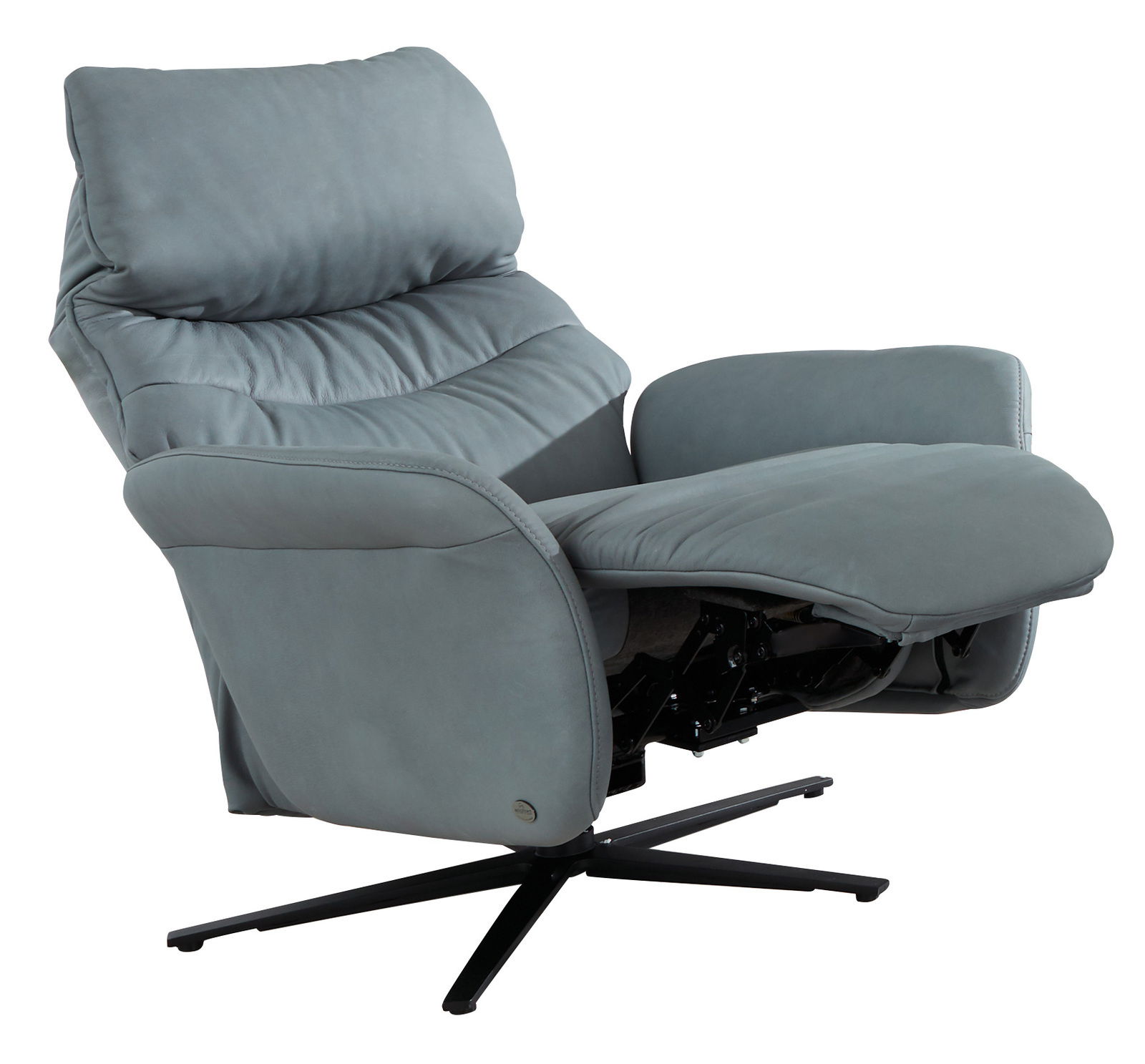 Himolla Fernsehsessel 7058 EASY SWING Grauer Fernsehsessel mit verstellbarer Rückenlehne und Fußstütze, seitliche Perspektive