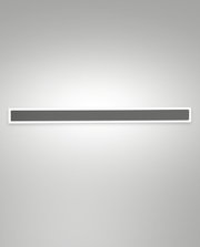 Moderne LED-Außenwandleuchte in rechteckiger Form, frontal betrachtet, mit schlankem Design und gleichmäßiger Lichtverteilung.