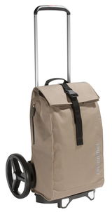 Citycruiser Olive, Seitenansicht, mit Teleskopgriff und großen Rädern